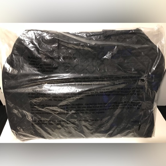 Vintage Womens DSW QUILTED WEEKENDER Duffle Bag Black Limited Tote Kors Coach Lv - Picture 15 of 16